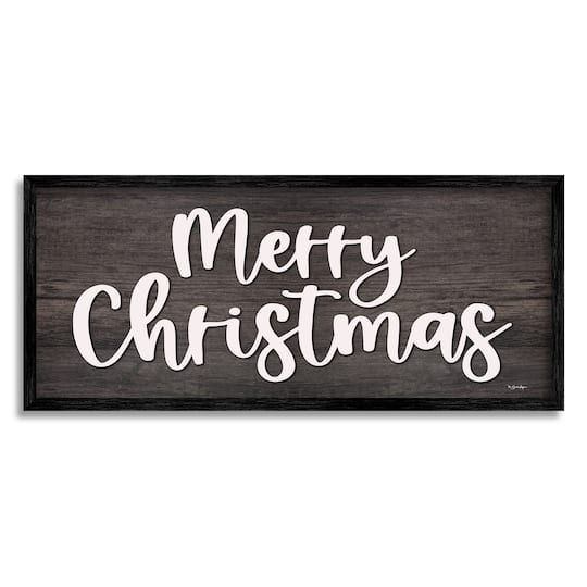 Stupell Industries Merry Christmas Farmhouse Phrase Framed Giclee Art
